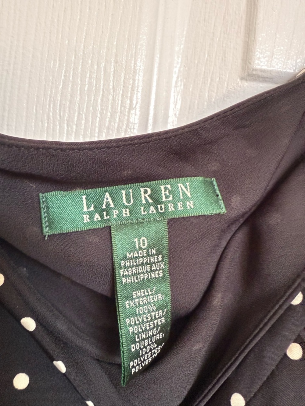 Ralph Lauren Black & White Polka Dot Tiered Cami - Picture 2 of 5